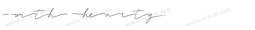 With Hearty字体转换
